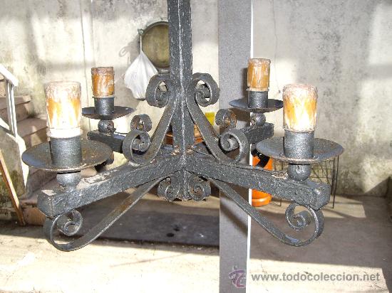 Antig&uuml;edades: lampara de forja - Foto 2