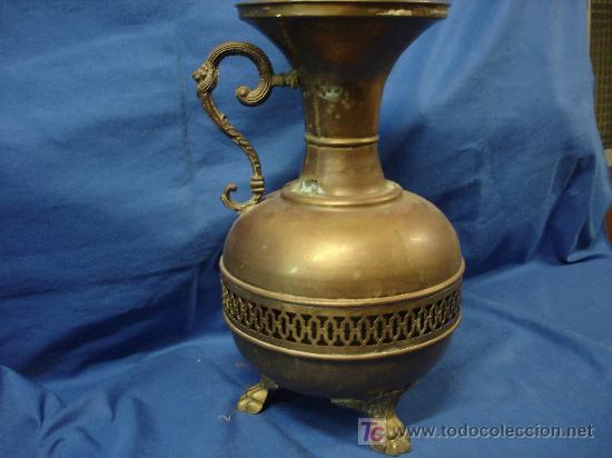 Antig&uuml;edades: ANTIGUO JARR&Oacute;N DE BRONCE O LAT&Oacute;N CON ASA - Foto 1