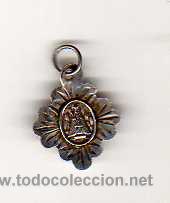 Antig&uuml;edades: MEDALLA DE MONTSERRAT DE PLATA 2X1.8 CM. - Foto 1