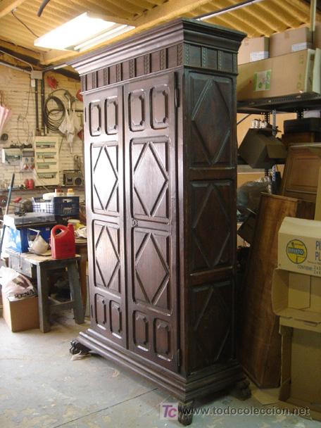 armario ropero de madera - Compra venta en todocoleccion