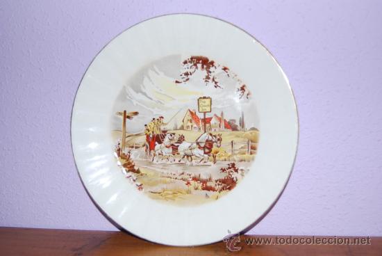 Antig&uuml;edades: PLATO DE PORCELANA DECORADO - Foto 1