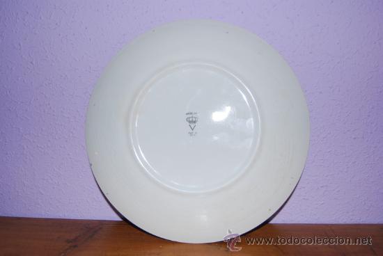 Antig&uuml;edades: PLATO DE PORCELANA DECORADO - Foto 3