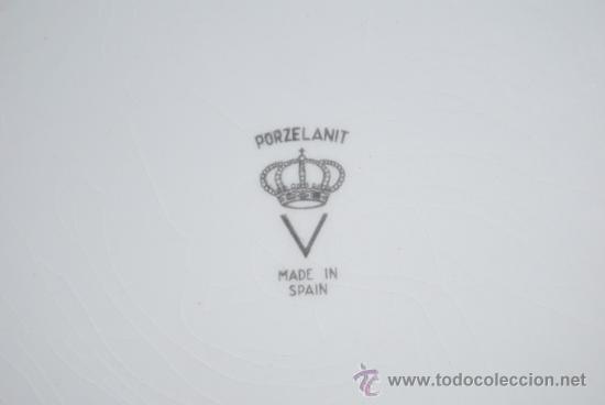 Antig&uuml;edades: PLATO DE PORCELANA DECORADO - Foto 4