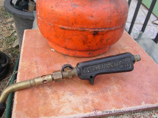 Antig&uuml;edades: Bombona con v&aacute;lvulas diversas y soplete - Foto 2