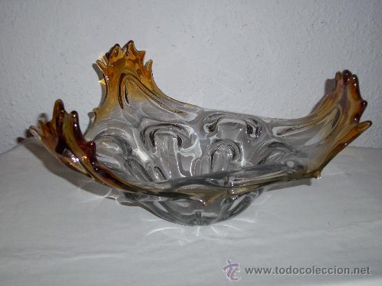 Antig&uuml;edades: CENTRO DE MESA CRISTAL TOPACIO - Foto 1