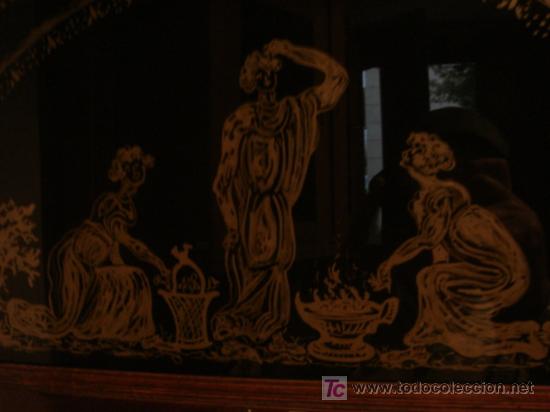 Antig&uuml;edades: ESPEJO ANTIGUO DE CAOBA  CON REPISA - Foto 5