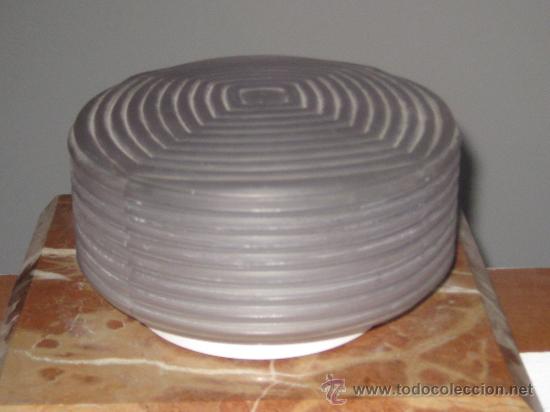Antiques: PLAFON PARA COLGAR CRISTAL GLASEADO
