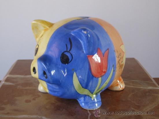 Antig&uuml;edades: HUCHA CERDITO EN BARRO VIDRIADO - Foto 2