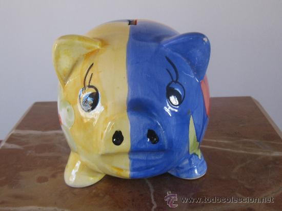 Antig&uuml;edades: HUCHA CERDITO EN BARRO VIDRIADO - Foto 3