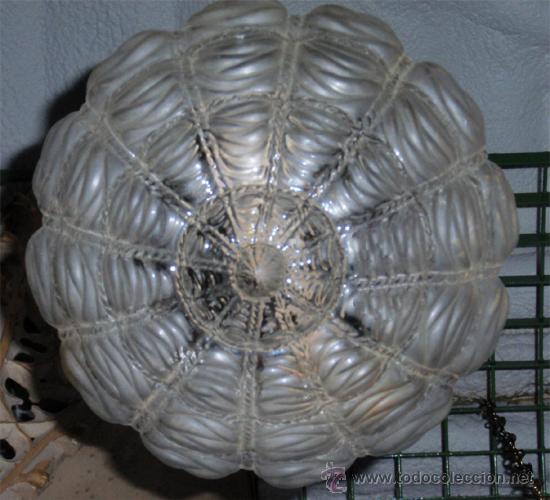 Antig&uuml;edades: Lampara antigua de tulipa. - Foto 3