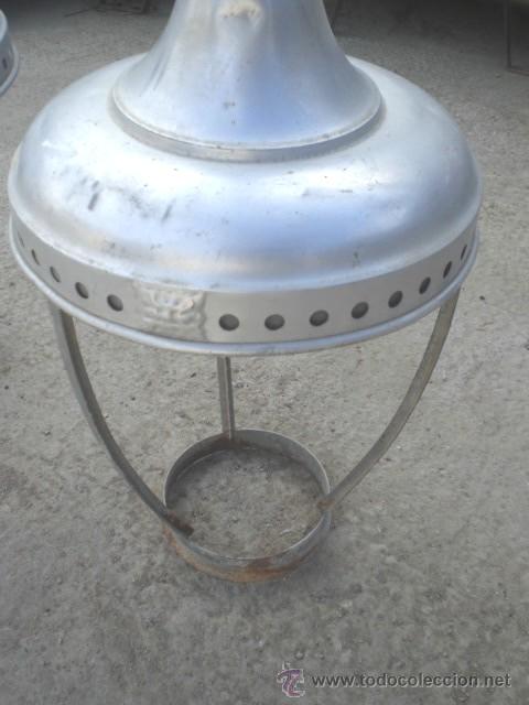Antig&uuml;edades: PAREJA DE ESQUELETOS DE FAROLES DE ALUMINIO. - Foto 3