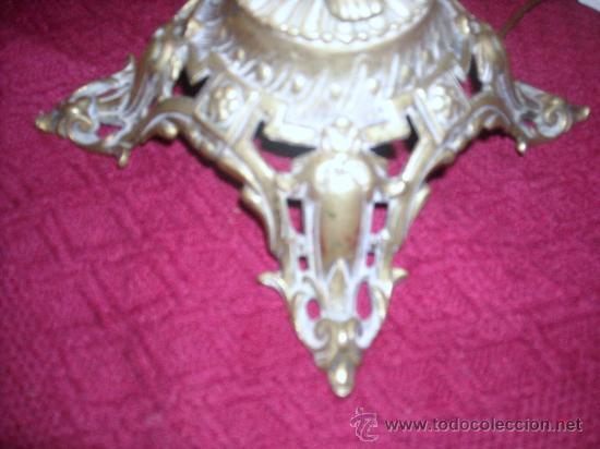Antig&uuml;edades: ANTIGUO CANDELABRO BRONCE TRES BRAZOS. - Foto 4