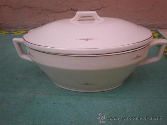 Antig&uuml;edades: sopera porcelana - Foto 1