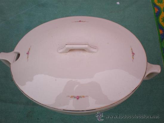 Antig&uuml;edades: sopera porcelana - Foto 2