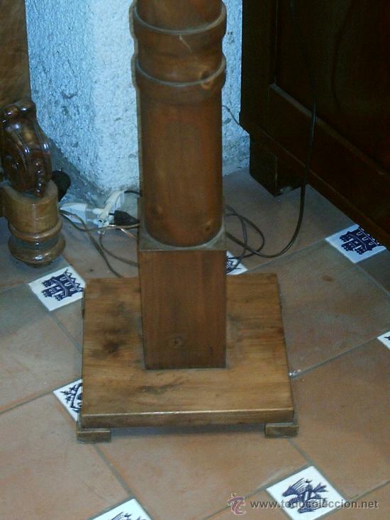 Antig&uuml;edades: COLUMNA O MACETERO DE MADERA MACIZA ANTIGUO - Foto 4