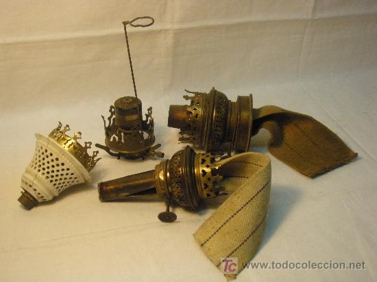 Antig&uuml;edades: LOTE MECHEROS  DE QUINQU&Eacute;S ANTIGUOS - Foto 1