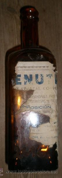 Antig&uuml;edades: Botella de cristal de 205 cms aprox., Cerenutil, Valencia - Foto 1