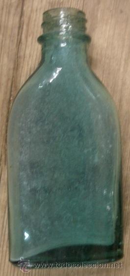 Antiquit&eacute;s: Botella de cristal de 11'5 cms aprox.