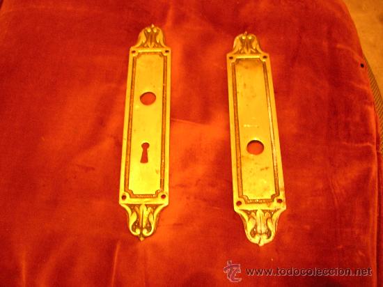 Antig&uuml;edades: PAREJA DE EMBELLECEDORES DE PUERTA ( BRONCE , ANTIGUOS )REBAJADISIMOS