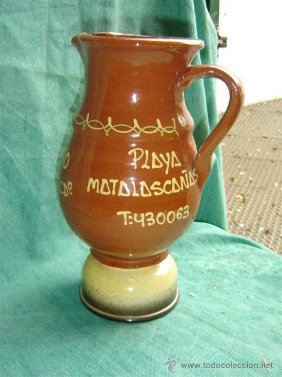 Antig&uuml;edades: jarra de ceramica con dedicatoria - Foto 1