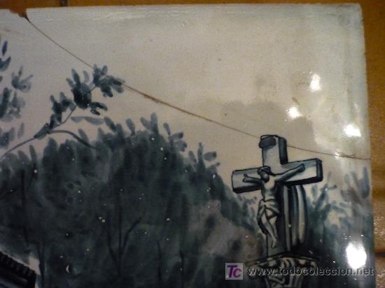Antig&uuml;edades: Azulejo de la f&aacute;brica E. Dom&iacute;nguez (Pontevedra) - Foto 3