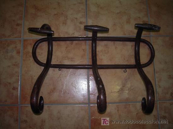Antig&uuml;edades: Percha sombrerero tipo Thonet de 3 brazos - Foto 2