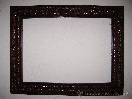 Antig&uuml;edades: MARCO ANTIGUO DE MADERA.71,3X 58CTMS - Foto 3