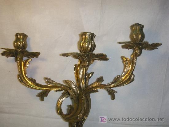 Antig&uuml;edades: APLIQUE DE BRONCE ESTILO LUIS XV - Foto 5