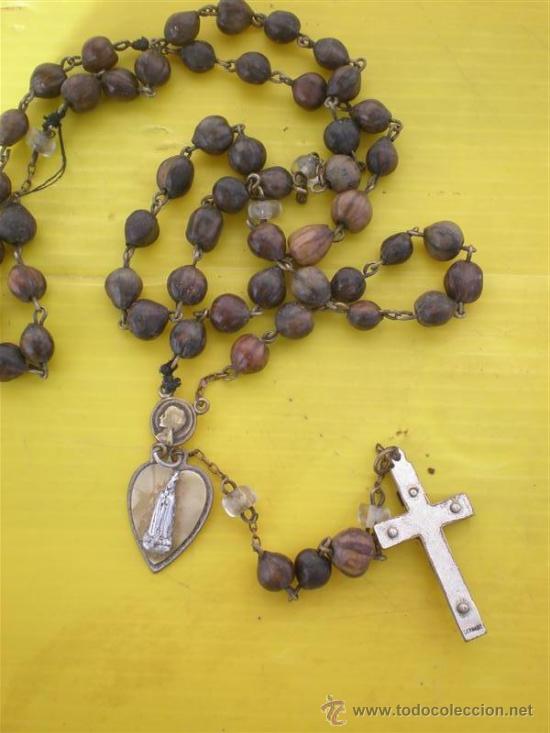 Antig&uuml;edades: rosario en semillas y plata - Foto 2