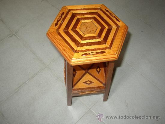 Antig&uuml;edades: MACETERO DE MADERA, 40 cms - Foto 2