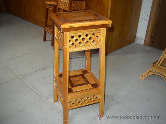 Antig&uuml;edades: MACETERO DE MADERA ,50 cms - Foto 1