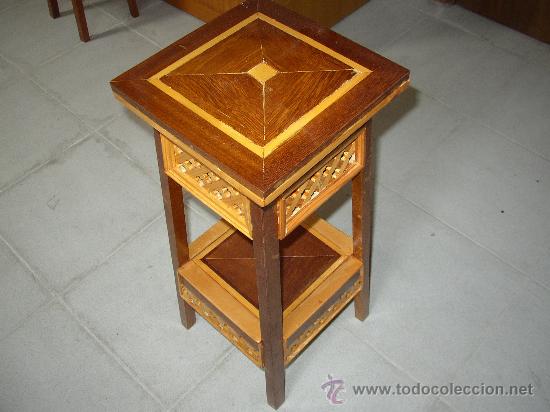Antig&uuml;edades: MACETERO DE MADERA ,50 cms - Foto 2