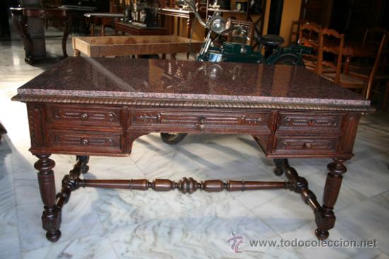 Antig&uuml;edades: MESA DE DESPACHO 1900,ROBLE REF.4526 - Foto 1