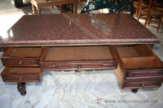 Antig&uuml;edades: MESA DE DESPACHO 1900,ROBLE REF.4526 - Foto 5