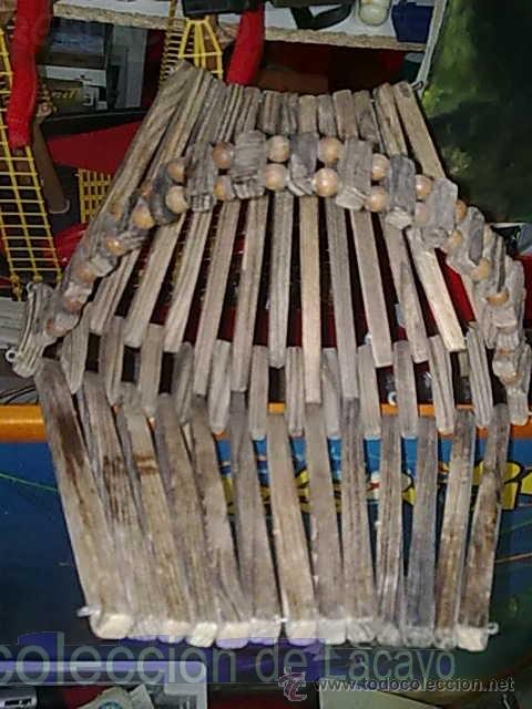 Antig&uuml;edades: ANTIGUO FRUTERO O CENTRO DE MESA MADERA PLEGABLE - Foto 1