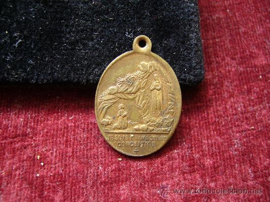 Antig&uuml;edades: Medalla religiosa antigua de Inmaculada concepci&oacute;n - Foto 1