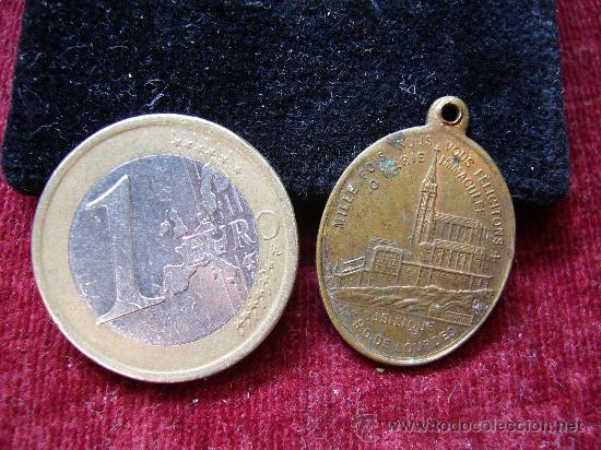 Antig&uuml;edades: Medalla religiosa antigua de Inmaculada concepci&oacute;n - Foto 2