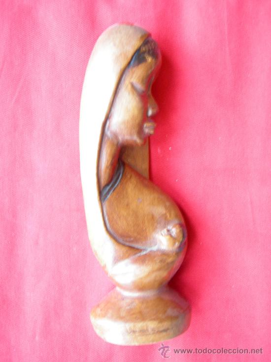 Antig&uuml;edades: MATERNIDAD, TALLA EN MADERA - Foto 2