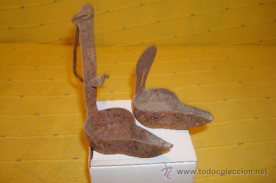 Antig&uuml;edades: ANTIGUO CANDIL ACEITE DOBLE CAZOLETA - Foto 2