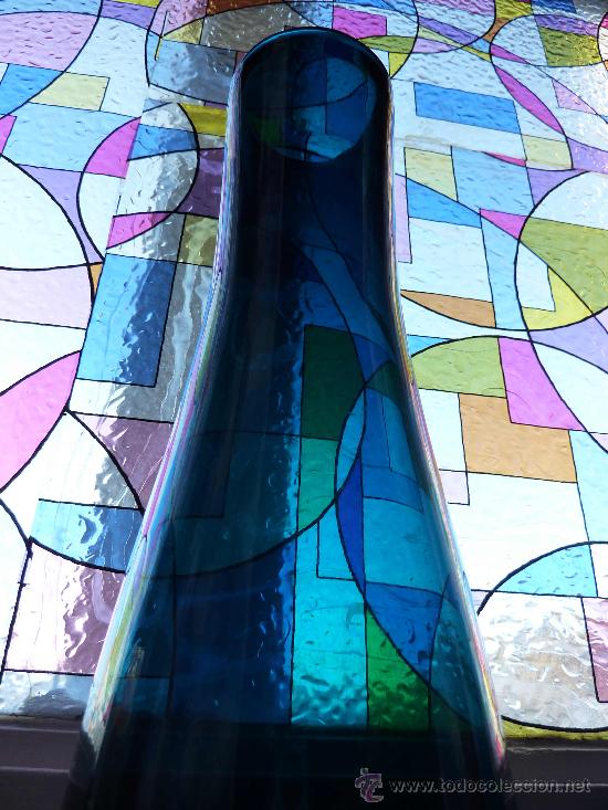 Antig&uuml;edades: JARRON EN COLOR AZUL OSCURO - Foto 1