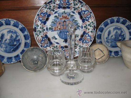 Antiguidades: DE GRAN TAMA&Ntilde;O SALERO DE CRISTAL TALLADO FF.SG.XIX. RECIPIENTES DESMONTABLES.