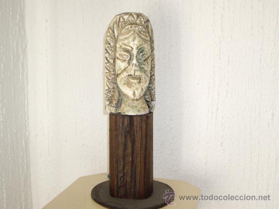Antig&uuml;edades: CABEZA DE HOMBRE TALLADA EN MARMOL - Foto 1