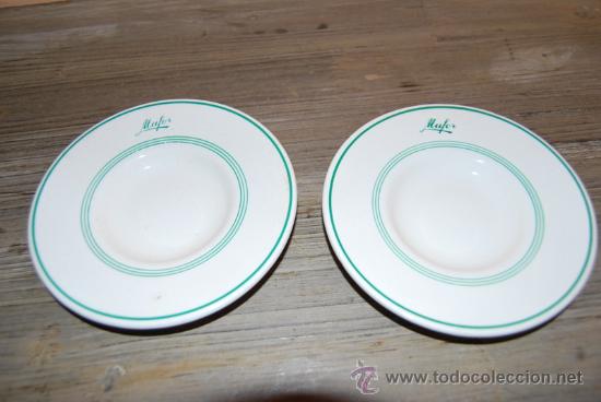 Antig&uuml;edades: DOS PLATOS DE CAF&Eacute; - MAFOR - Foto 1