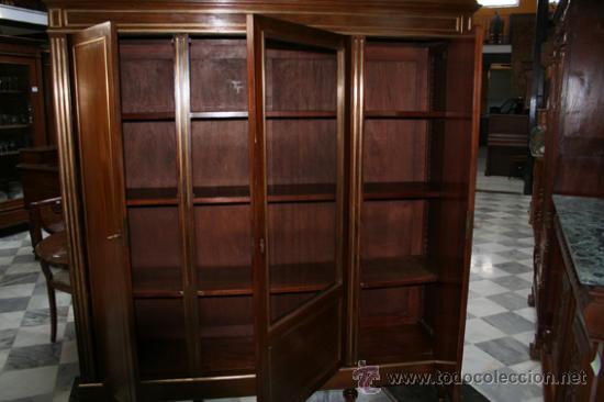 Antig&uuml;edades: VITRINA BIBLIOTECA, LUIS XVI,NOGAL REF.4479 - Foto 6