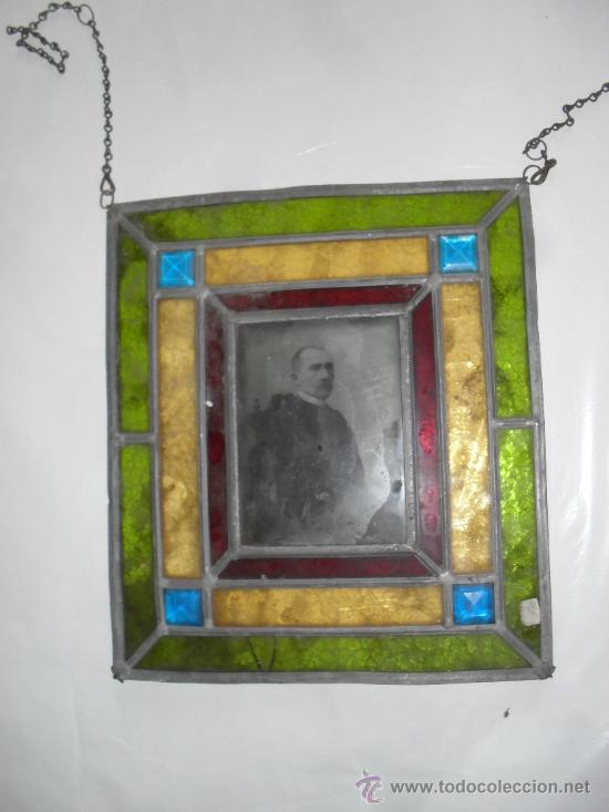 Antiguidades: MARCO VIDREO CRISTAL EMPLOMADO ANTIGUO CON FOTO