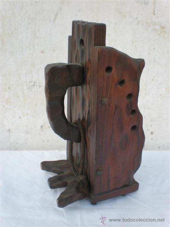 Antig&uuml;edades: velon de madera rustico - Foto 2