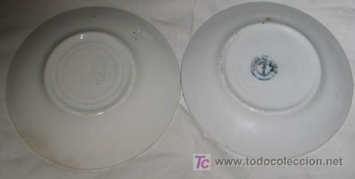 Antig&uuml;edades: 2 PLATITOS DE PORCELANA PICKMAN - Foto 2