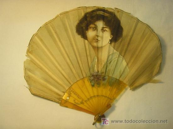 Antig&uuml;edades: ABANICO DE SEDA PINTADA PARA RESTAURAR - Foto 1