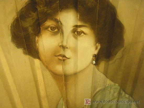Antig&uuml;edades: ABANICO DE SEDA PINTADA PARA RESTAURAR - Foto 3