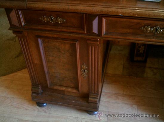 Antig&uuml;edades: MESA DE DESPACHO EN MADERA DE NOGAL ANTIGUA - Foto 4